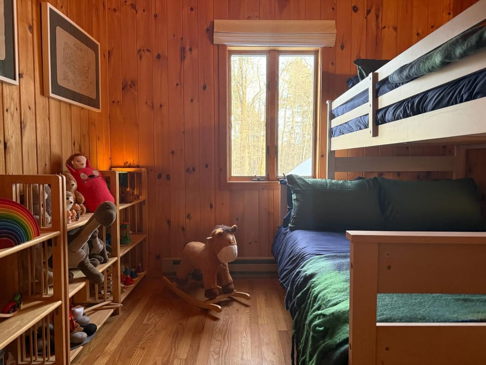 Family Berskshires Cabin with Climbing Wall, Games, Firepit Cabin in Otis