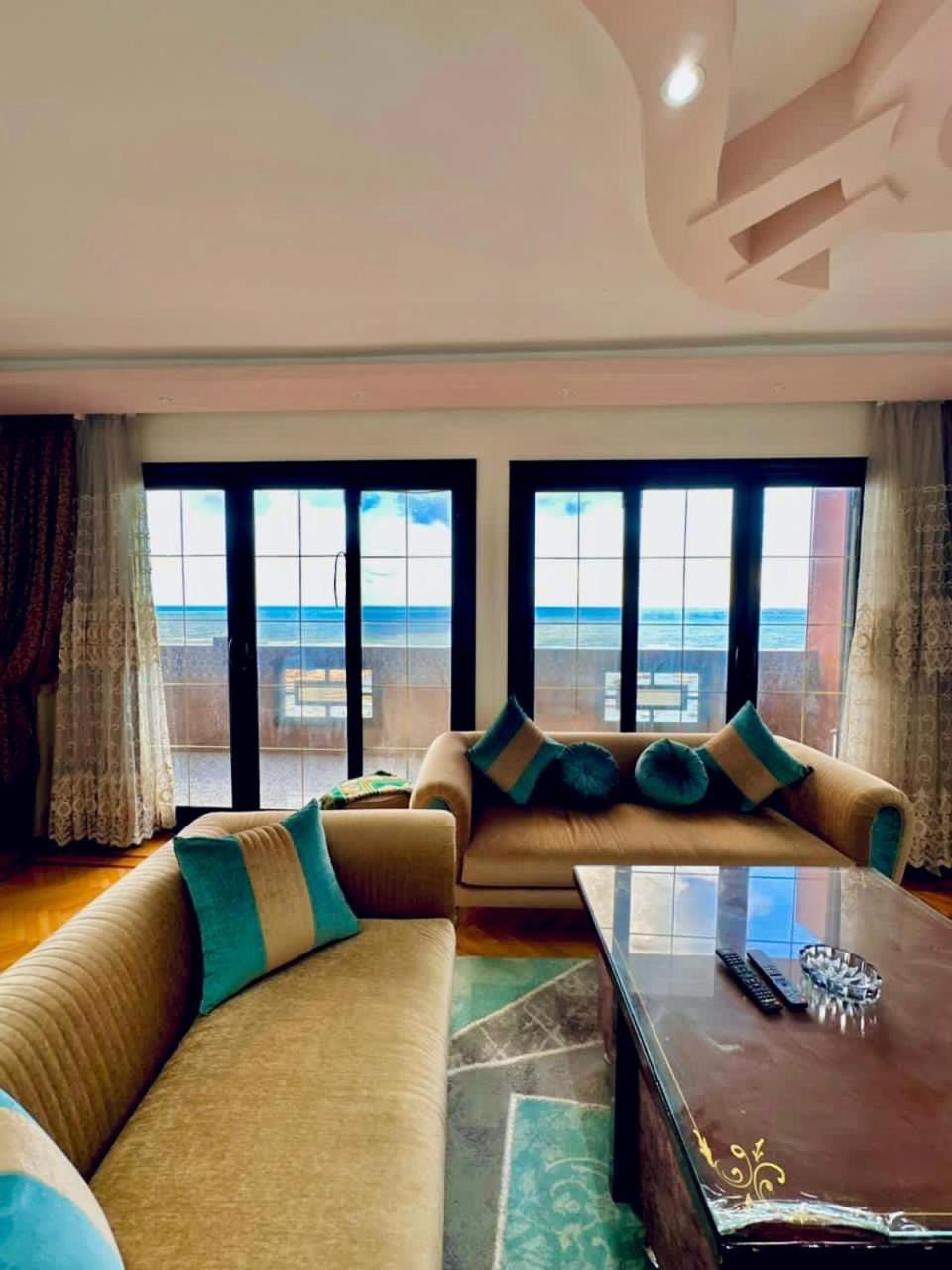 Natural landscape, Living room, Seating area, Sea view