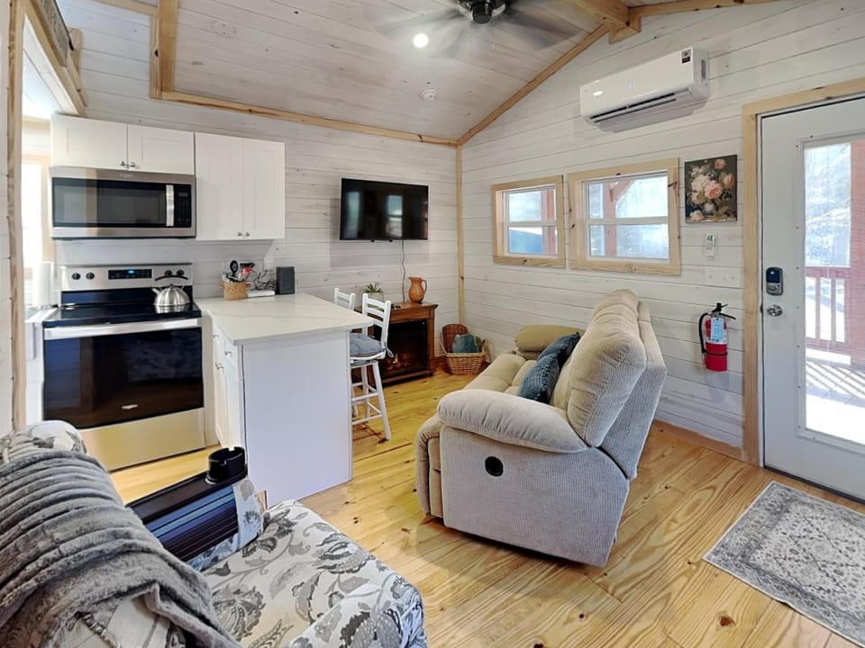 TV and multimedia, View (from property/room), Kitchen or kitchenette, Living room, microwave, air conditioner