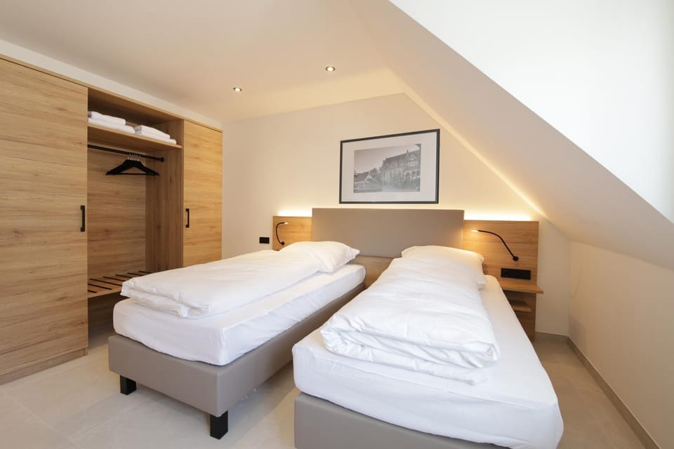 Bed, Photo of the whole room, Bedroom, towels, wardrobe