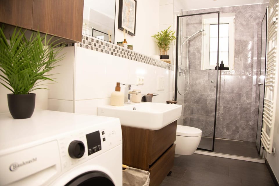 Shower, Toilet, Bathroom, washing machine