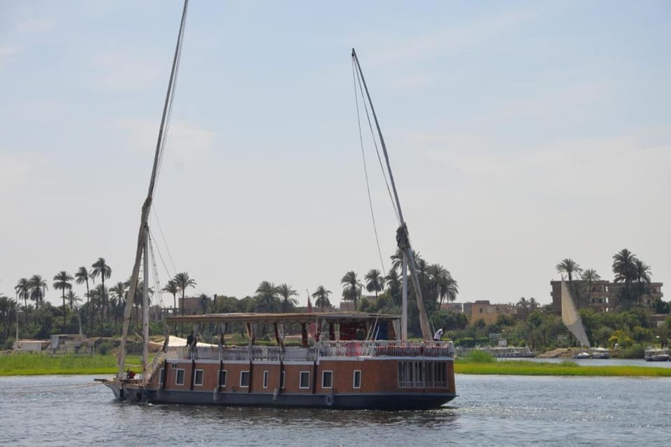 Cinderella dahabya Docked boat in Luxor
