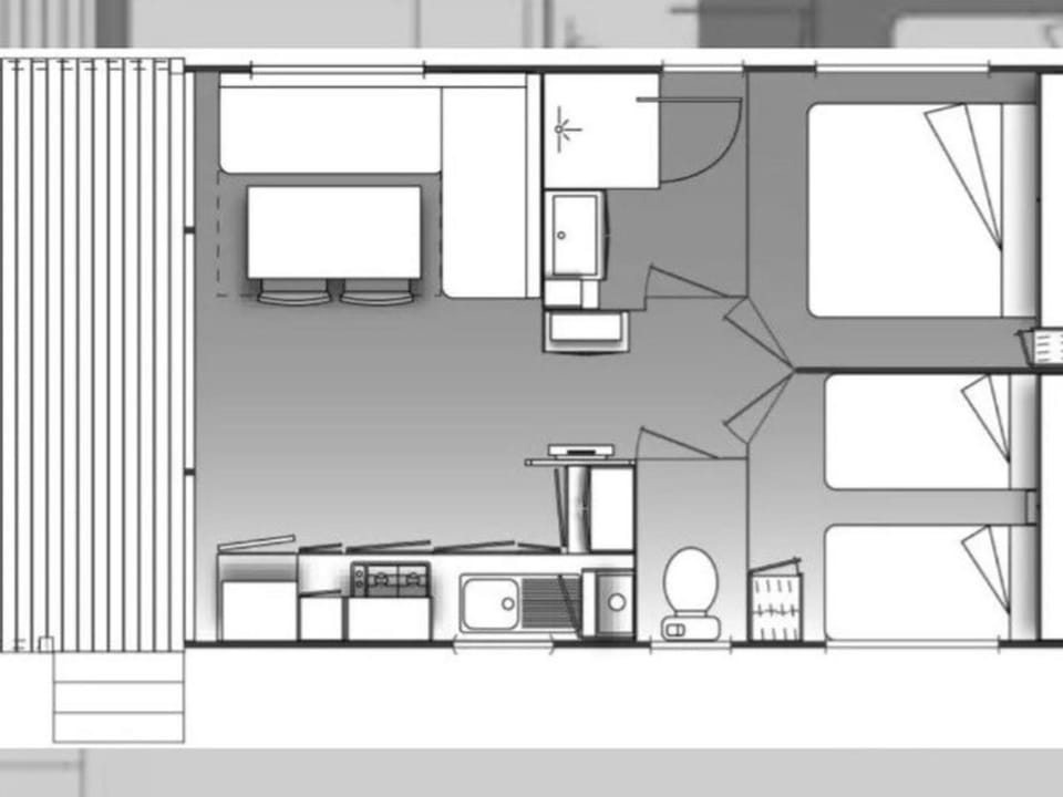 Mobil home avec terrasse - 4 pers. - API-1-52-1961 Campground/ 
RV Resort in Brittany