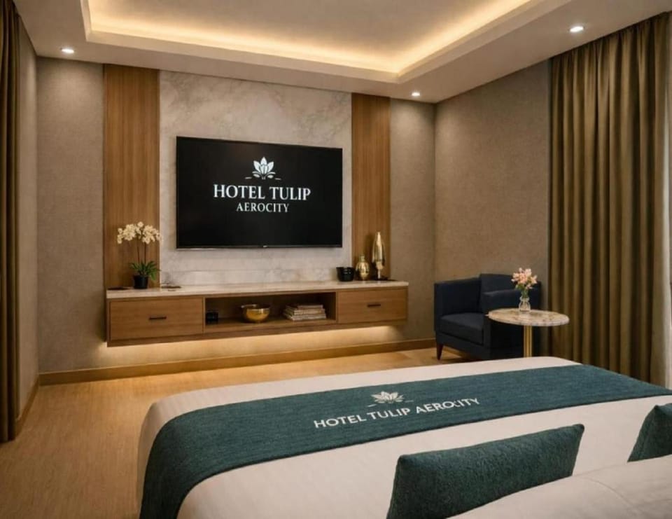 Bed, TV and multimedia, Photo of the whole room, Seating area, Bedroom