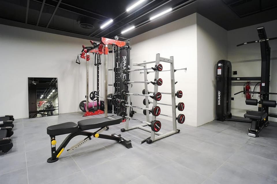 Designer 1BR Study DIFC Skyline View Pool Gym Apartment in Dubai