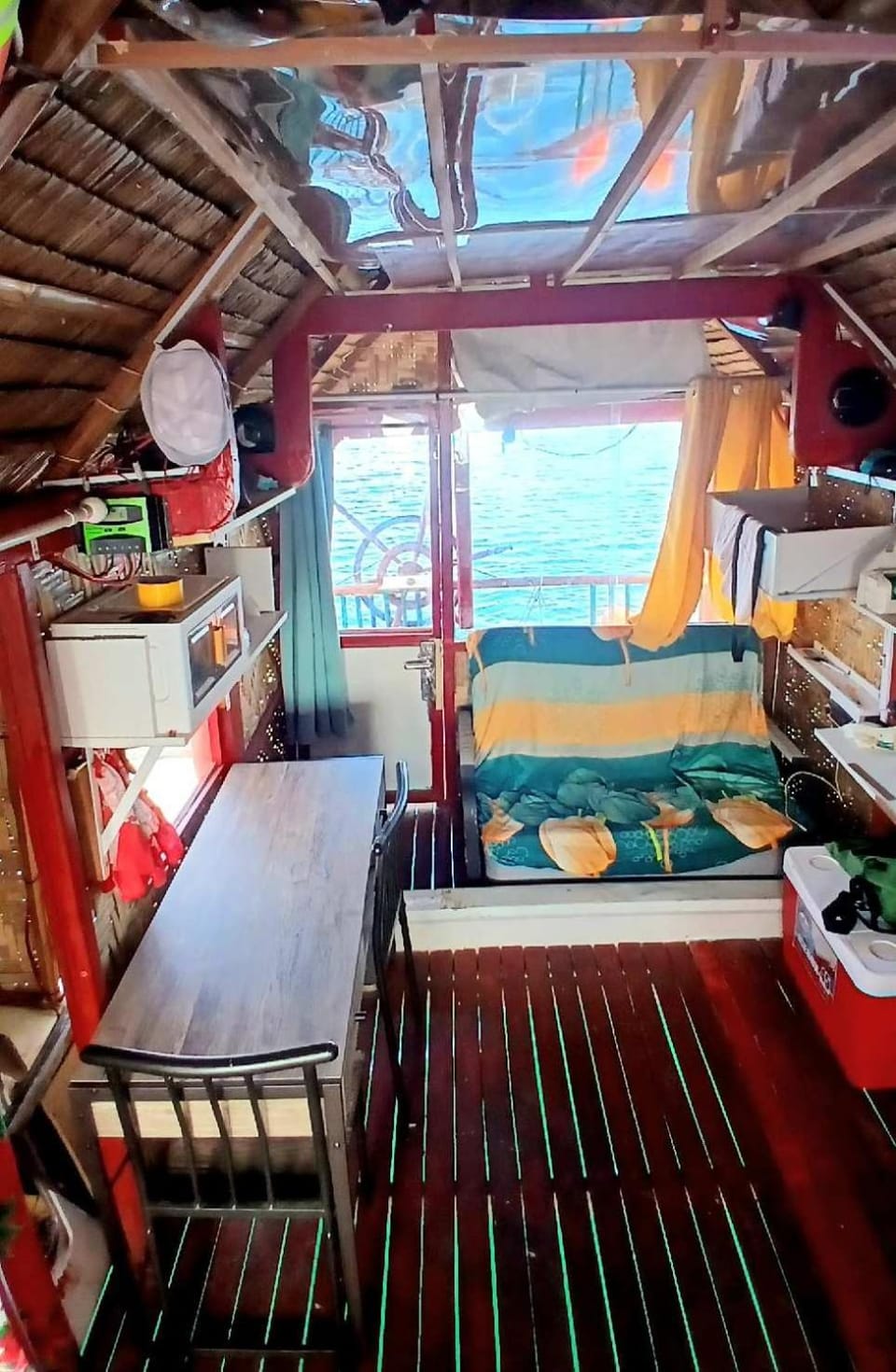 Warram mobile Docked boat in Puerto Princesa