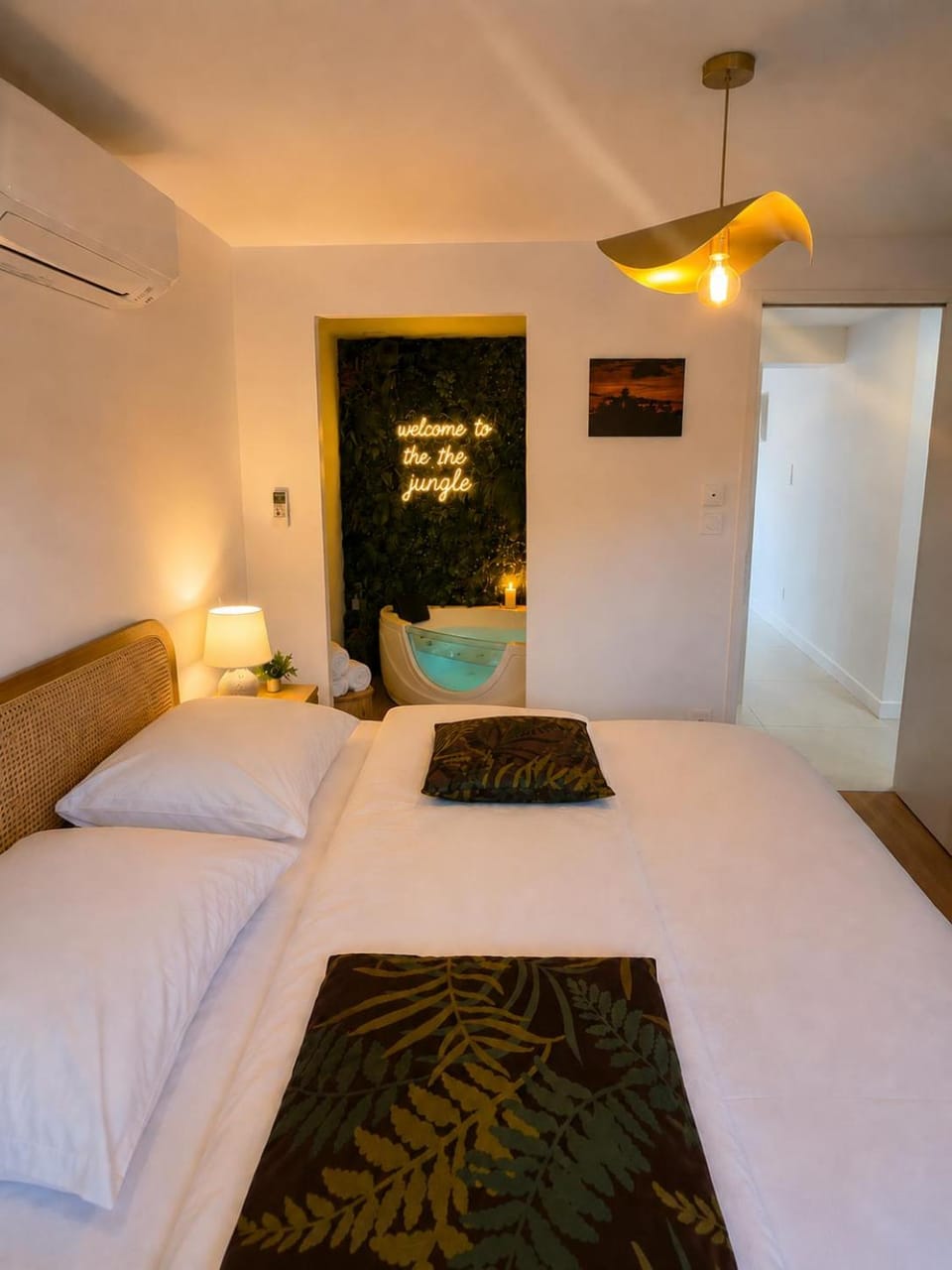 Bed, Photo of the whole room, Bedroom, towels, wardrobe