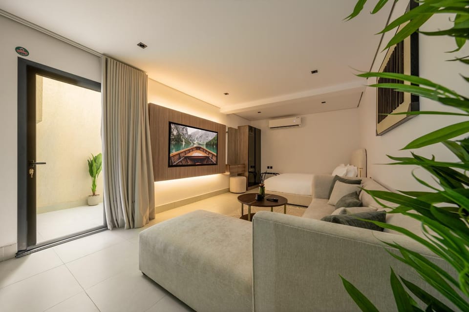غرفة فندقية مع جلسات خارجية في الدائري الشمالي Apartment in Riyadh
