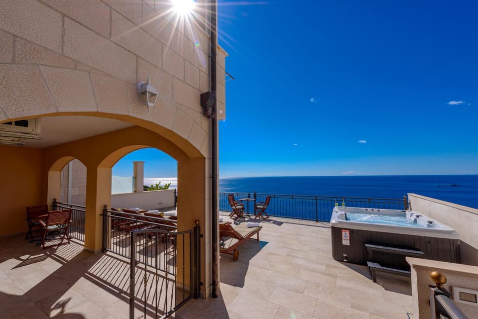 Patio, Day, View (from property/room), Balcony/Terrace, Seating area, Sea view, sunbed