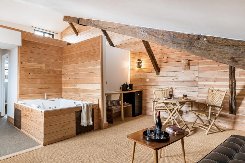Chambre de caractère balnéo duo & vue toits Apartment in Auvergne-Rhône-Alpes