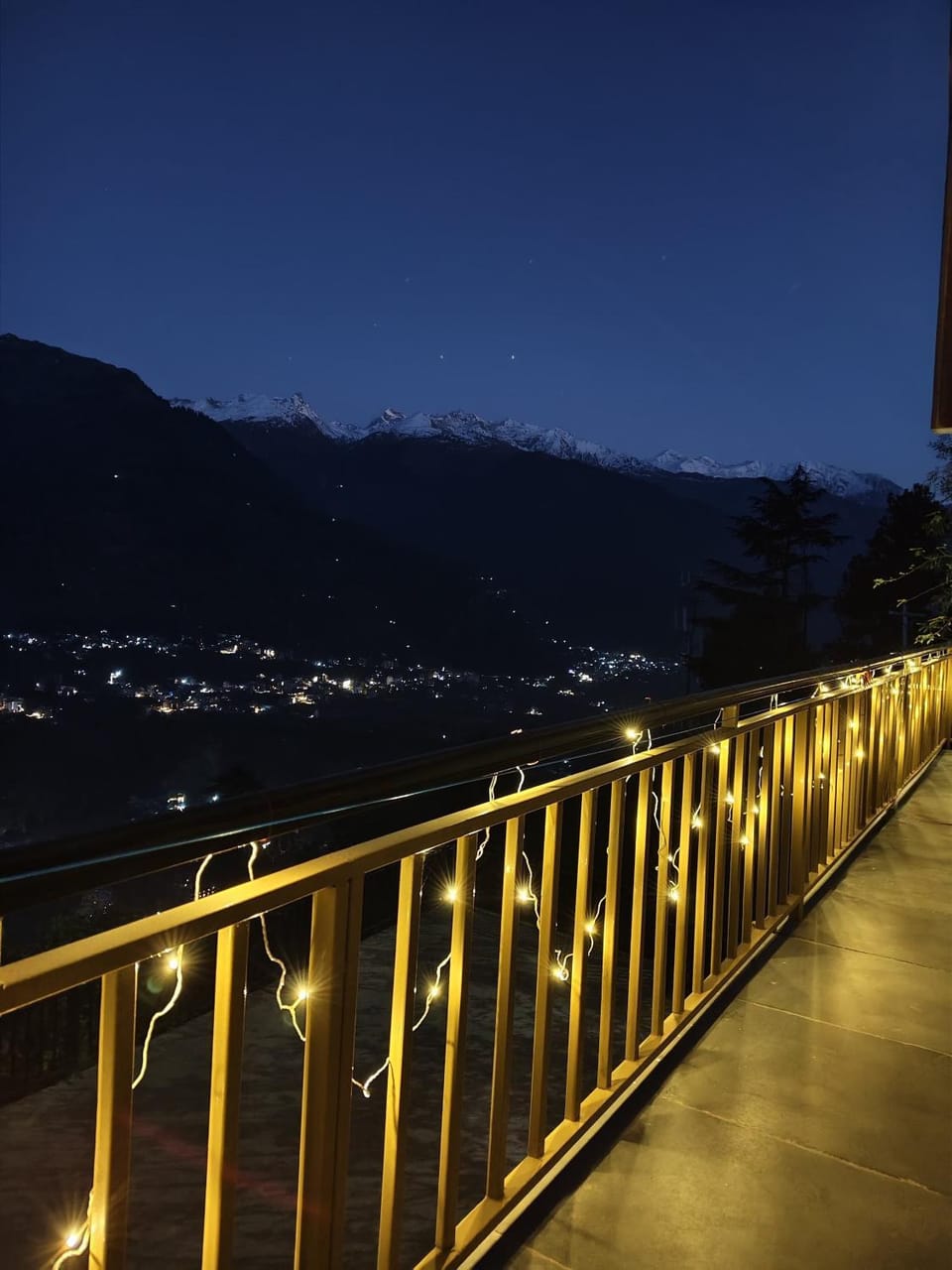 Night, Natural landscape, View (from property/room), Balcony/Terrace, Mountain view
