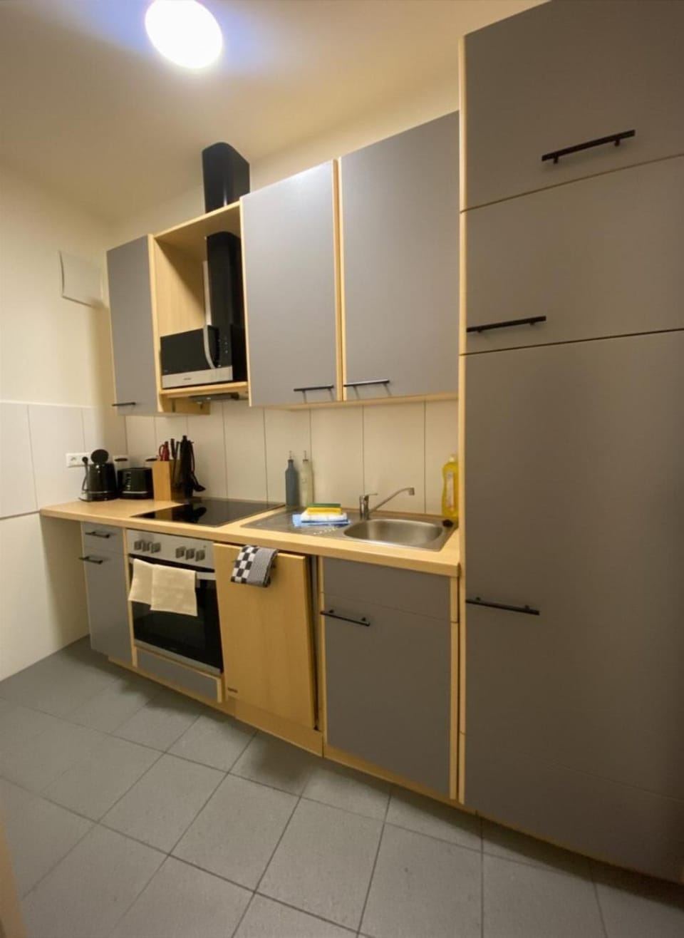 Kitchen or kitchenette, dishwasher, flat iron, kitchen