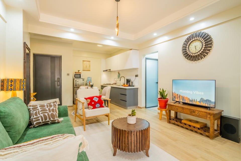 Kitchen or kitchenette, Living room