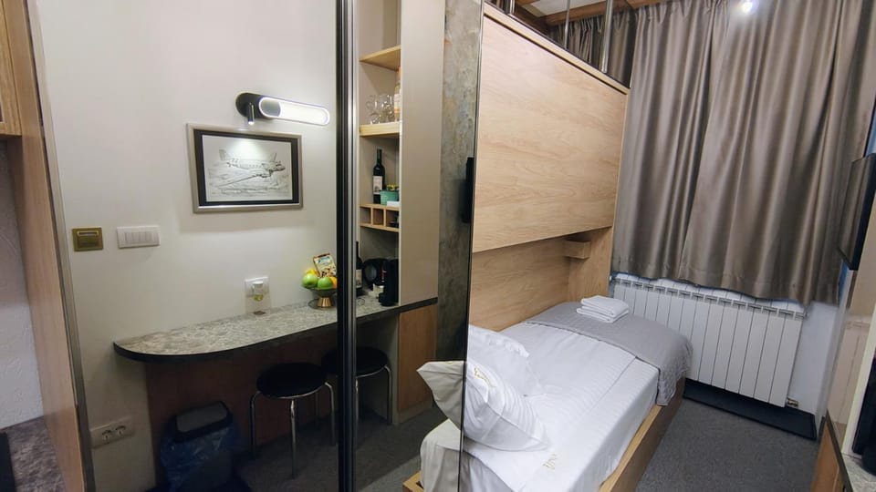 Bed, bunk bed, wardrobe
