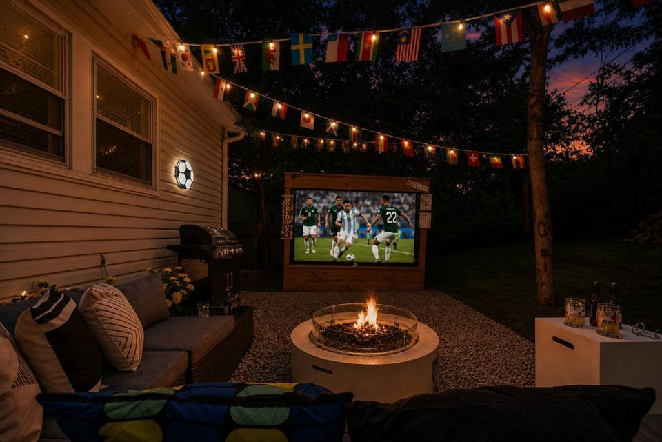 Outdoor Cinema • Fire Pit • Grill • Board Games House in Kansas City