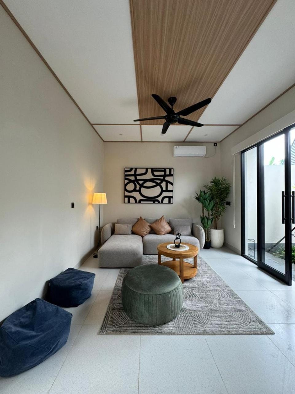 Living room, Seating area, air conditioner