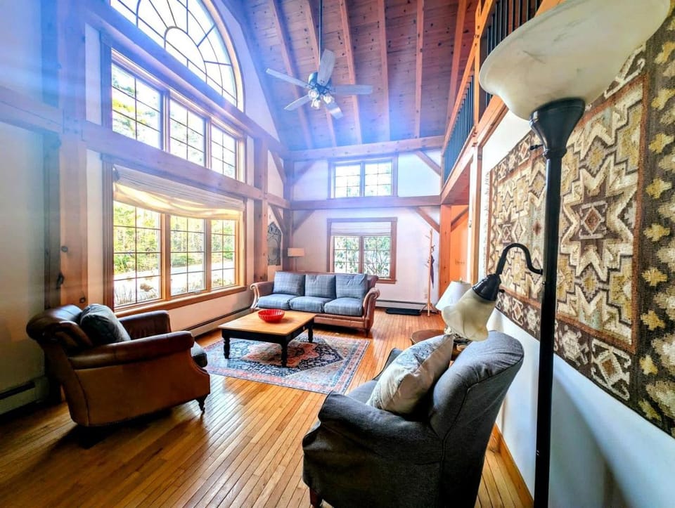Bright Post & Beam Retreat with Fire Pit & Game Room Near Acadia | Sorrento, Maine House in Sorrento