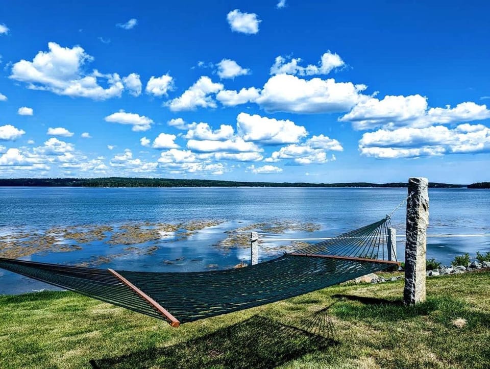 Gorgeous Beach House with Private Beach, Fire Pit & Outdoor Living Near Bar Harbor, Hancock Point Maine House in Sullivan