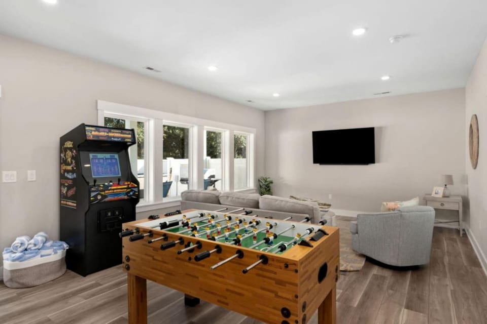 Spacious Coastal Retreat with Pool, Hot Tub, Game Room & Private Balconies in Corolla, North Carolina House in Corolla