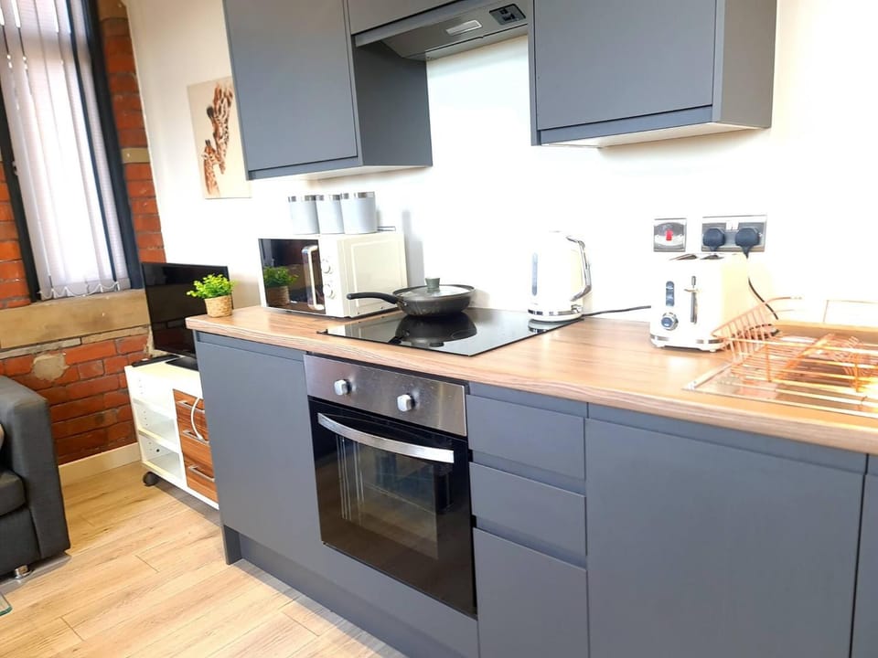 Living room, kitchen