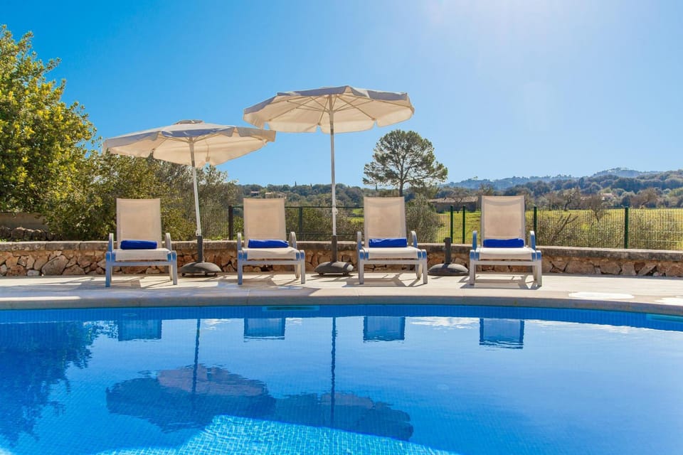 Swimming pool, sunbed