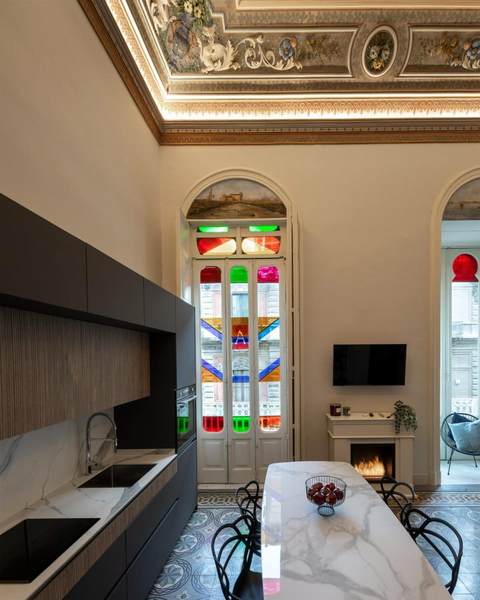 Kitchen or kitchenette, Living room, Photo of the whole room
