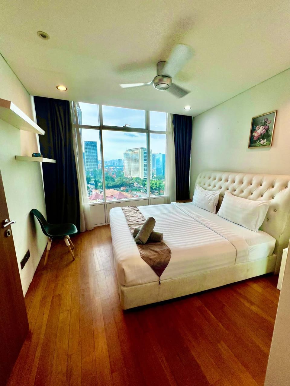 Bed, View (from property/room), View (from property/room), Bedroom, towels, towels, wardrobe
