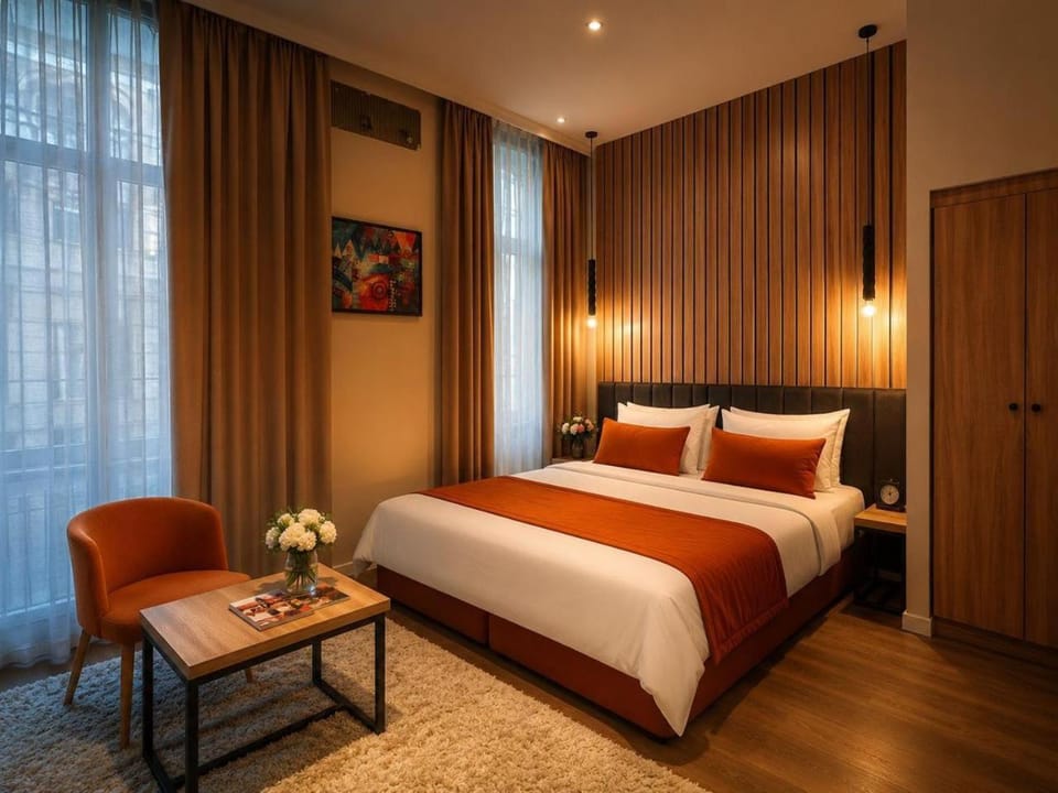 Bed, Photo of the whole room, Bedroom, wardrobe, air conditioner