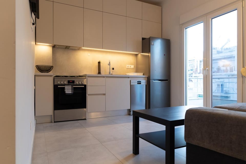Living room, kitchen