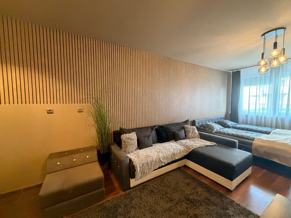 Bed, Living room, Photo of the whole room, Seating area