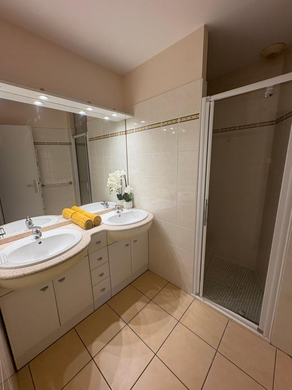 Shower, Bathroom, towels