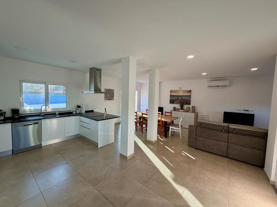 Living room, kitchen