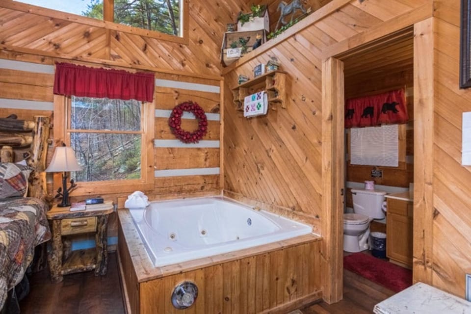 Secluded Smoky Mtn Cabin Hot Tub Views Near Dolly Cabin in Sevier County