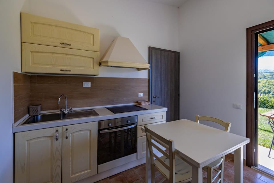 Kitchen or kitchenette, Dining area, oven, stove