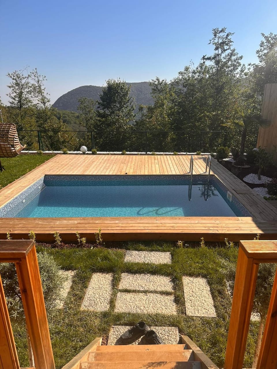 Natural landscape, Mountain view, Swimming pool