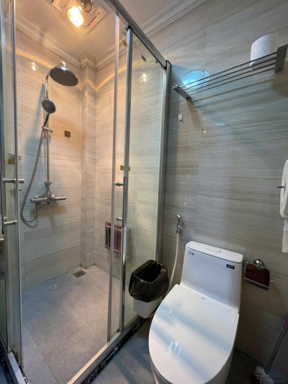 Shower, Toilet, Bathroom, towels