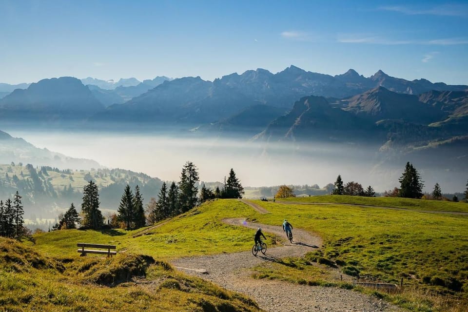 Nearby landmark, Spring, People, Natural landscape, Cycling, Mountain view