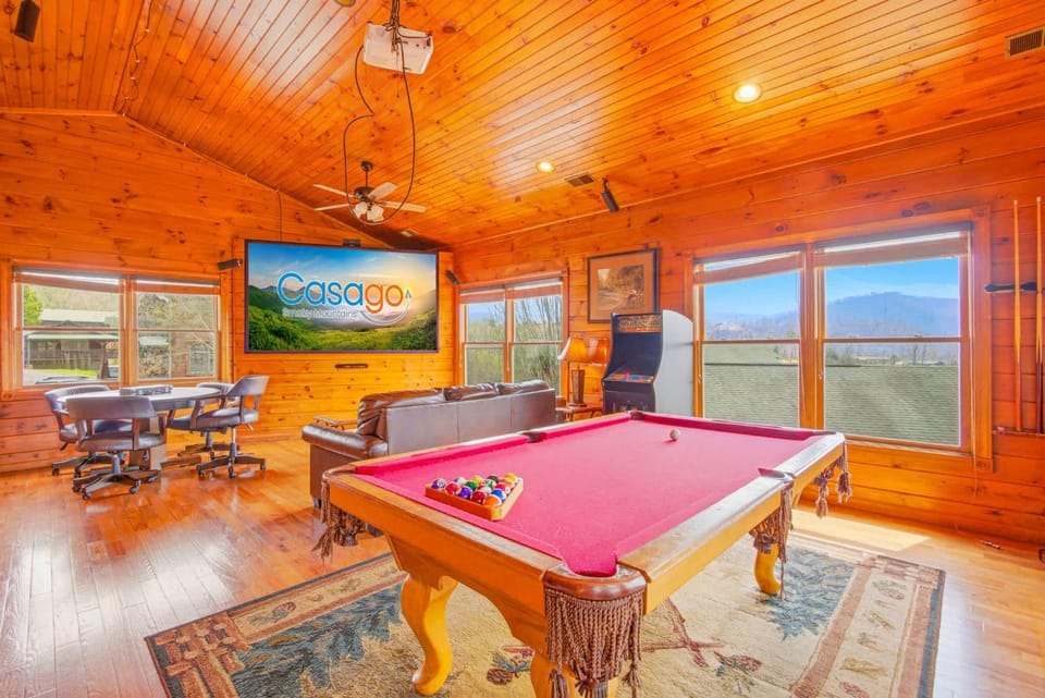 Spacious Mtn Cabin Sleeps 12 Hot Tub Game Room Cabin in Gatlinburg