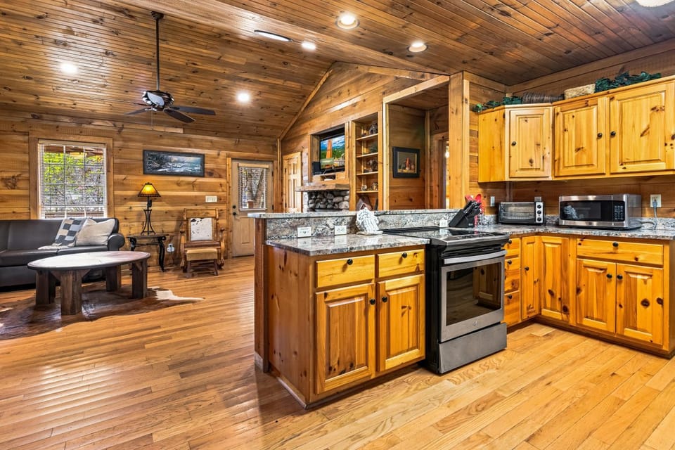 Riverfront Cabin Sleeps 10 Lush Greenery Grill Cabin in Sevier County