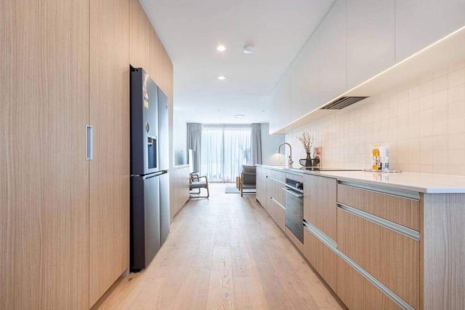Kitchen or kitchenette, oven, stove