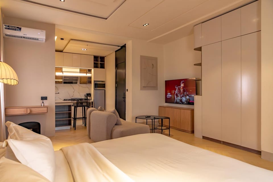 Kitchen or kitchenette, Living room, Bedroom