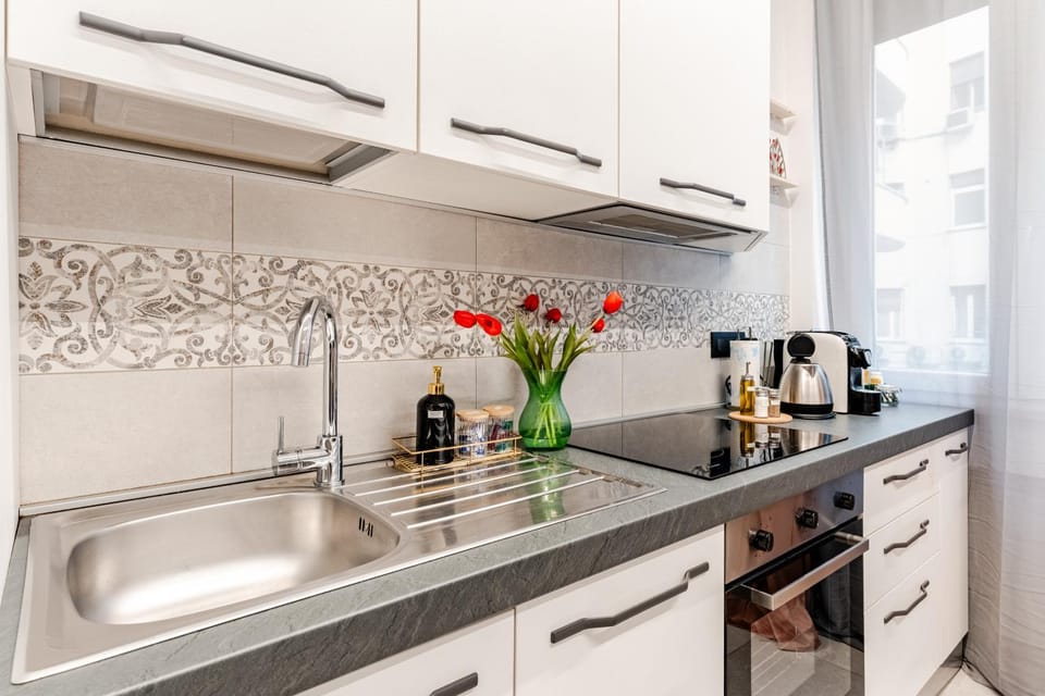 Coffee/tea facilities, Kitchen or kitchenette, dishwasher, oven, stove