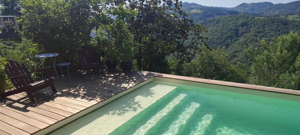 Property building, Living room, Swimming pool