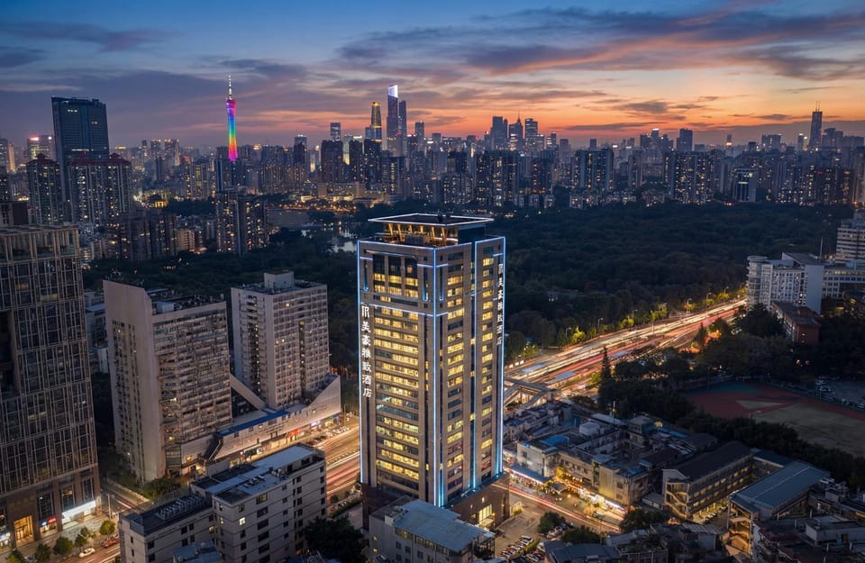 Property building, Night, Neighbourhood, Bird's eye view, City view, Street view, Location, Sunset