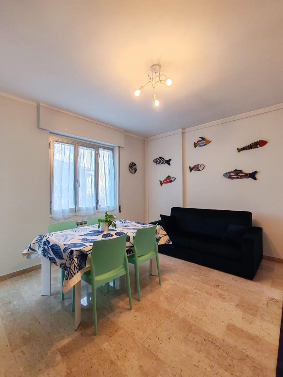Living room, kitchen