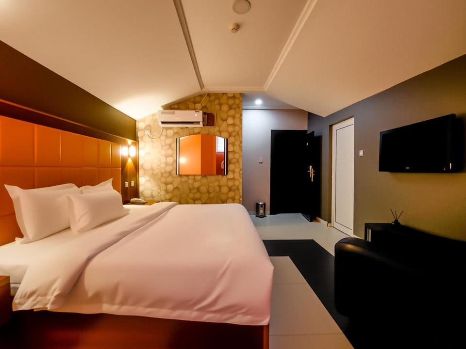 Communal lounge/ TV room, Bed, TV and multimedia, Photo of the whole room, Bedroom, air conditioner