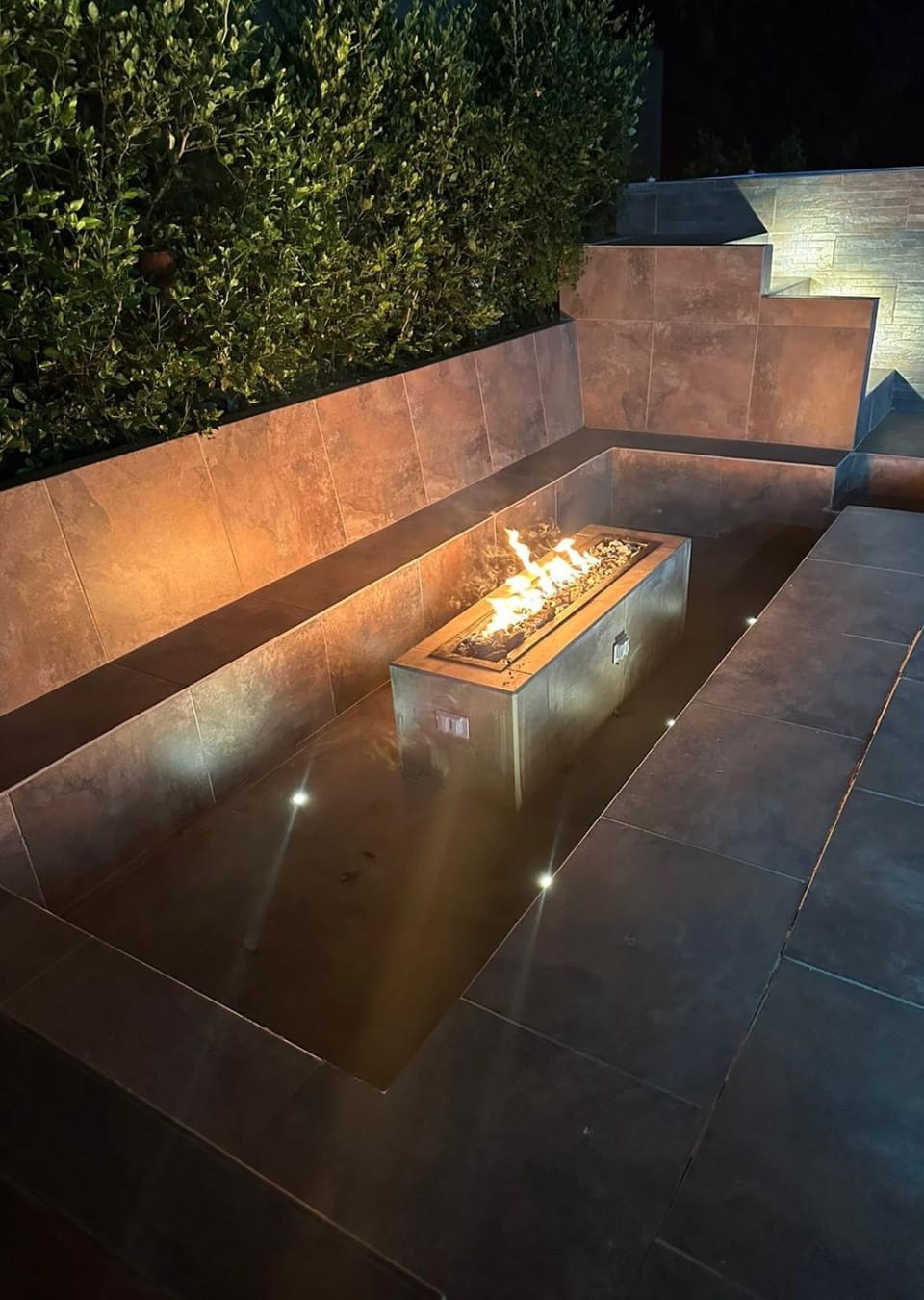 Night, fireplace