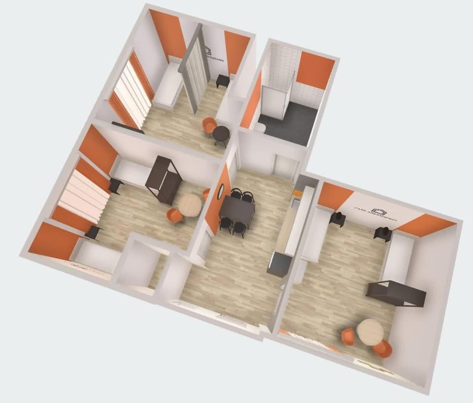 Case 3 BR 6 P Parking & Privat-Entry Apartment in North Rhine-Westphalia