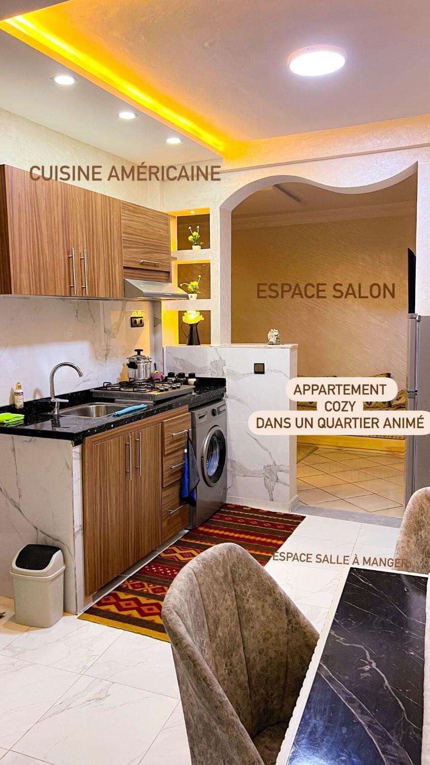 Central with workspace fiber optics private parking Apartment in Agadir