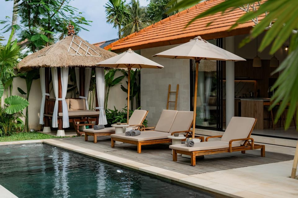 Property building, Day, Garden, Garden view, Pool view, Swimming pool, sunbed